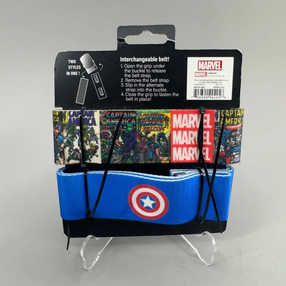 Marvel Captain America 2-in-1 Web Belt Pack One Size Multi Comic Book Superhero